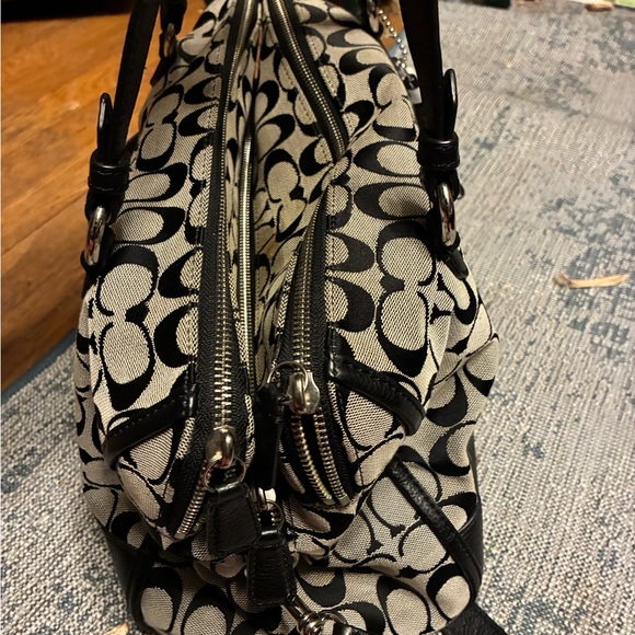 Coach Black and Tan Signature Tote - Picture 8 of 10